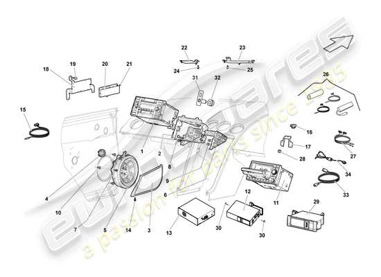 a part diagram from the Lamborghini LP550-2 Spyder (2011) parts catalogue