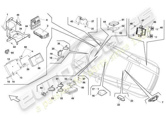 a part diagram from the Lamborghini LP550-2 Spyder (2012) parts catalogue