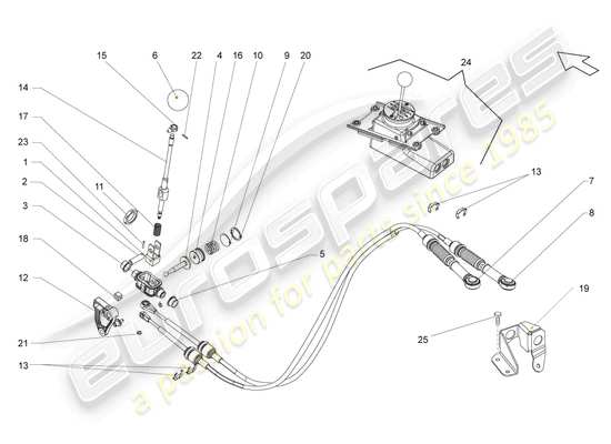 a part diagram from the Lamborghini LP550-2 Spyder (2014) parts catalogue