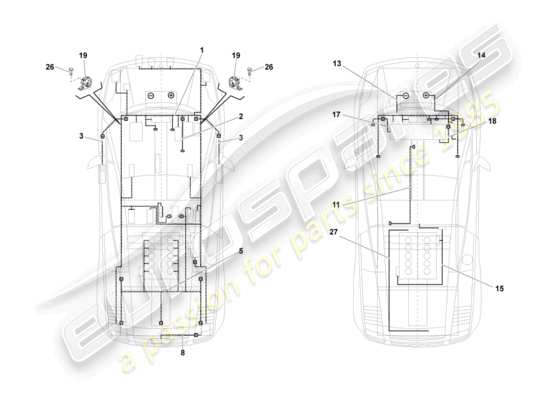 a part diagram from the Lamborghini LP560-4 Spider (2011) parts catalogue