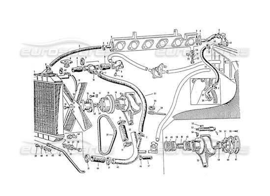 a part diagram from the Maserati 3500 GT parts catalogue