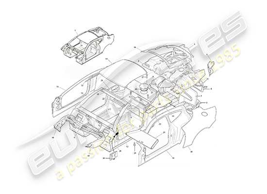 a part diagram from the Aston Martin Vanquish (2005) parts catalogue