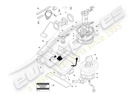 a part diagram from the Aston Martin DB7 Vantage (2001) parts catalogue