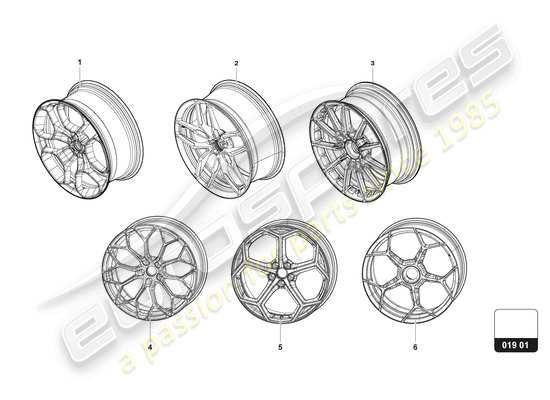 a part diagram from the Lamborghini Huracan Tecnica (Accessories) parts catalogue