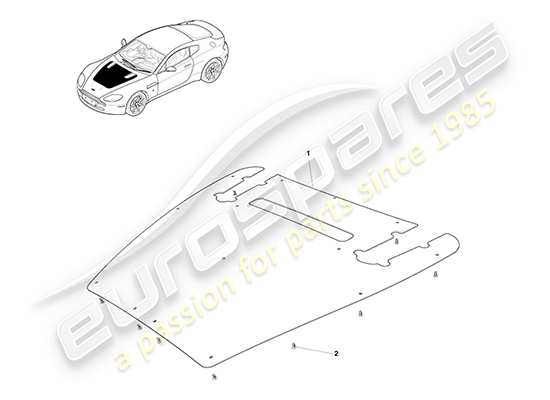 a part diagram from the Aston Martin V8 Vantage (2005) parts catalogue