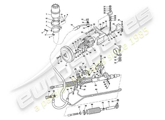 a part diagram from the Aston Martin V8 Volante (1999) parts catalogue