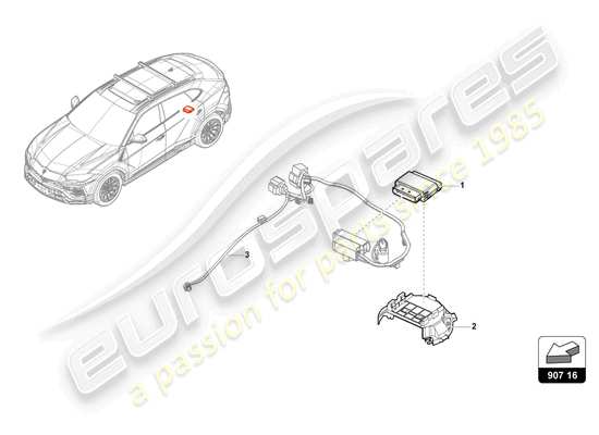 a part diagram from the Lamborghini Urus (2021) parts catalogue