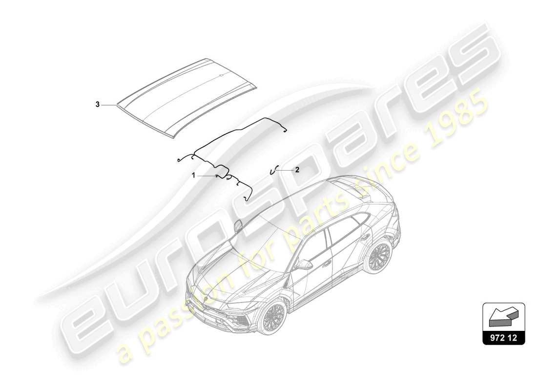 Lamborghini Urus (2019) ROOF WIRING HARNESS Part Diagram