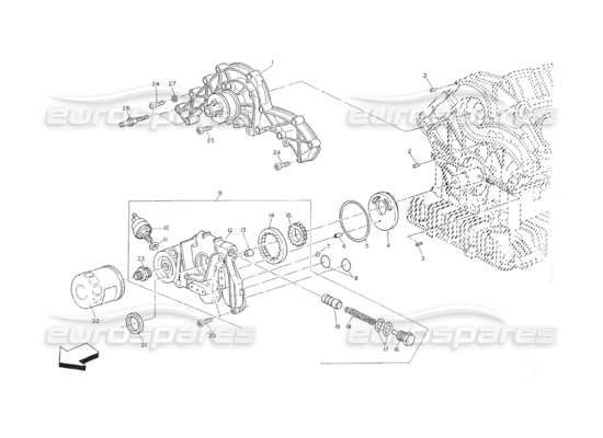 a part diagram from the Maserati Shamal parts catalogue