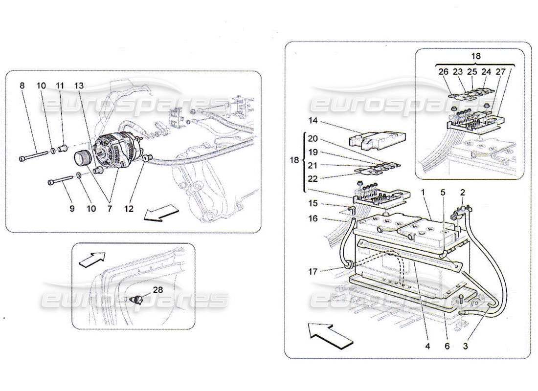 Maserati QTP. (2010) 4.2 energy generation and accumulation Parts Diagram