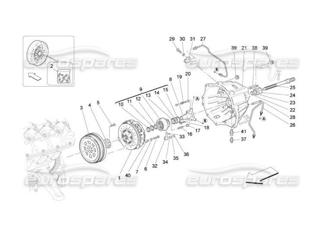 Maserati QTP. (2005) 4.2 Friction Discs And Housing For F1 Gearbox Part Diagram