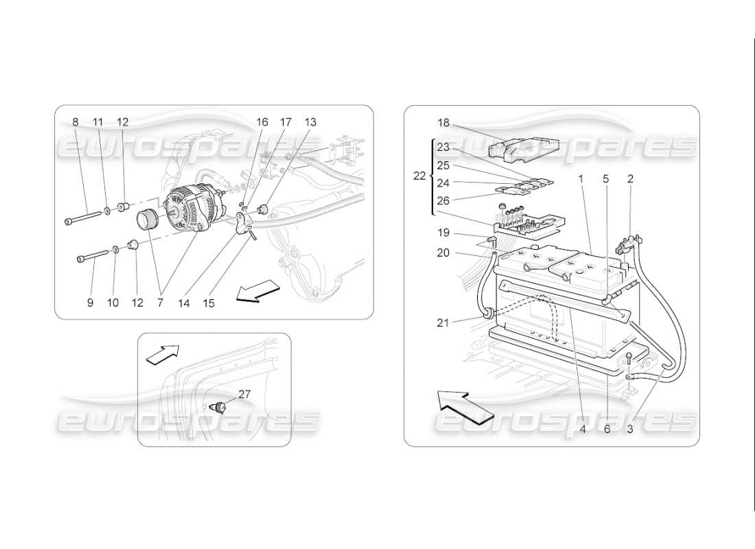 Maserati QTP. (2007) 4.2 F1 energy generation and accumulation Parts Diagram
