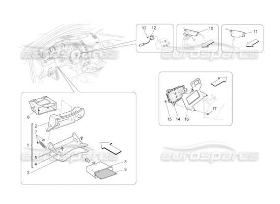 a part diagram from the Maserati QTP. (2011) 4.2 auto parts catalogue