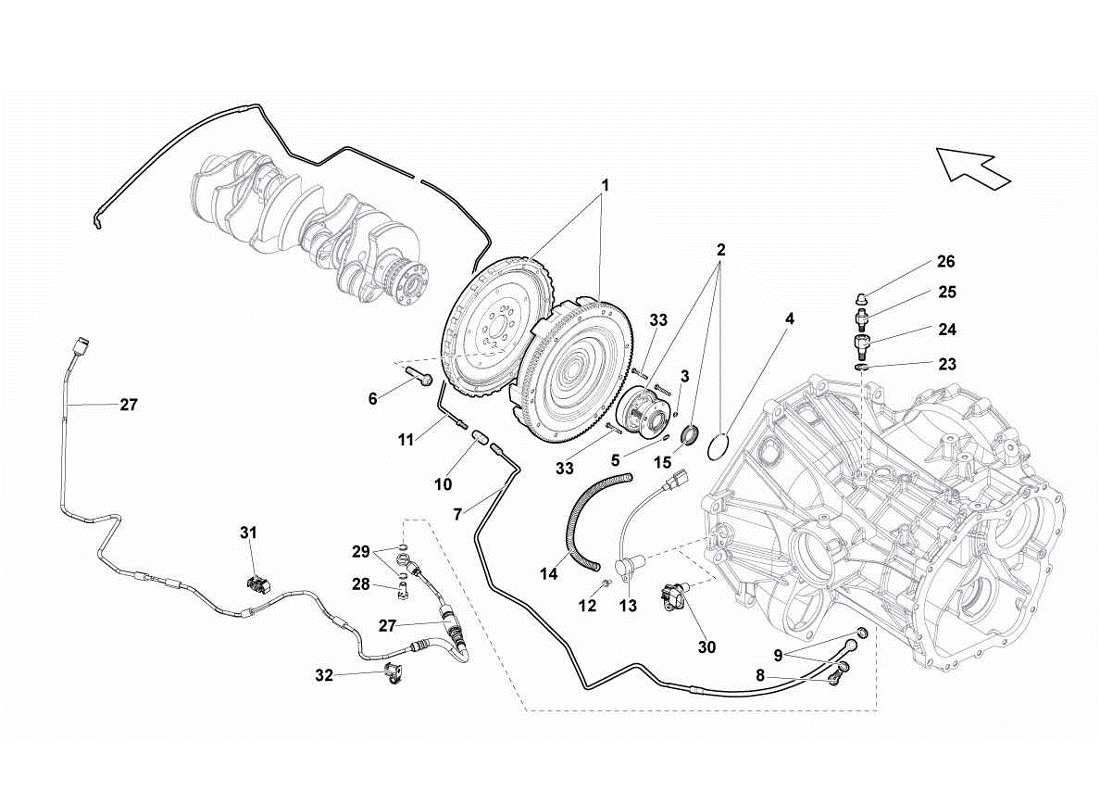 Lamborghini Gallardo LP560-4s update Clutch (manual) Parts Diagram