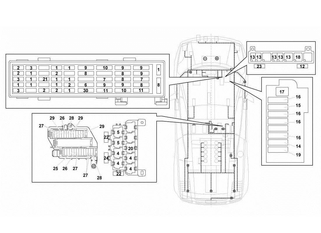 Lamborghini Gallardo LP560-4s update electrical system Parts Diagram