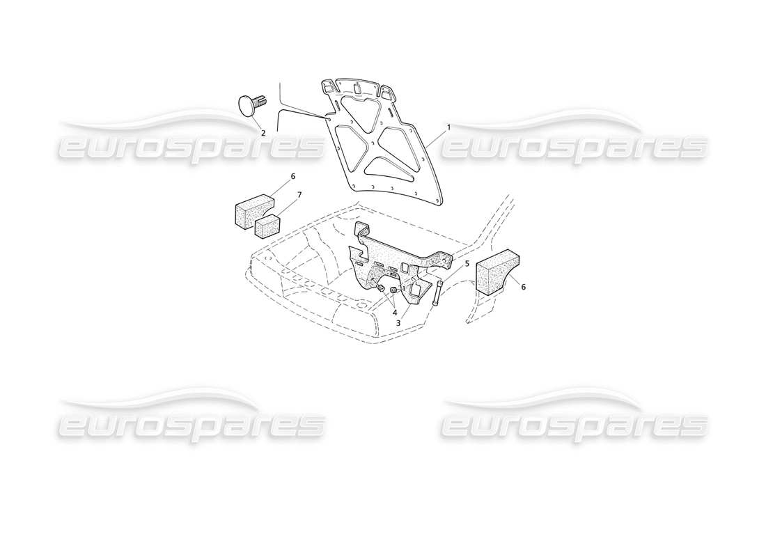 Maserati QTP V6 Evoluzione Bonnet and Engine Compartment Covers Parts Diagram
