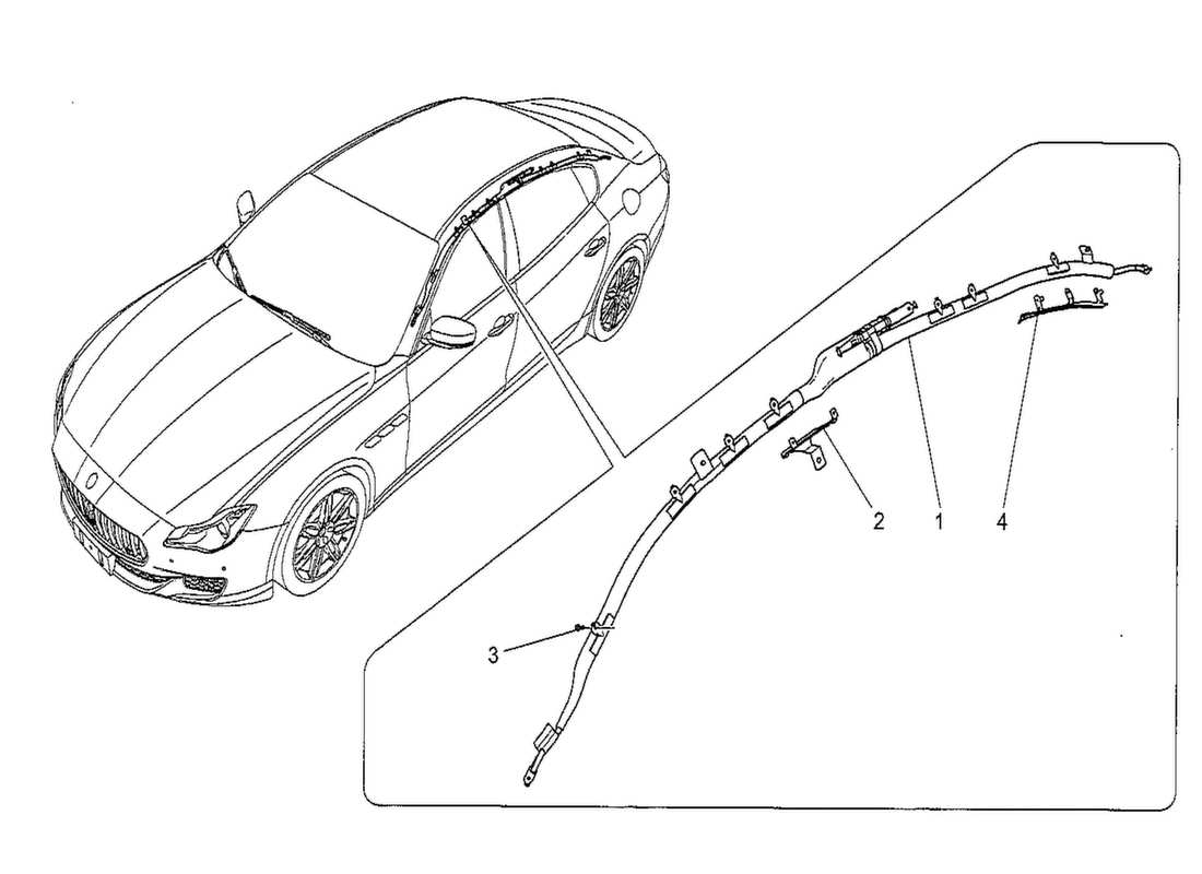 Maserati QTP. V8 3.8 530bhp 2014 WINDOW BAG SYSTEM Part Diagram