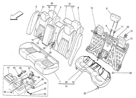 a part diagram from the Maserati QTP. V8 3.8 530bhp 2014 parts catalogue