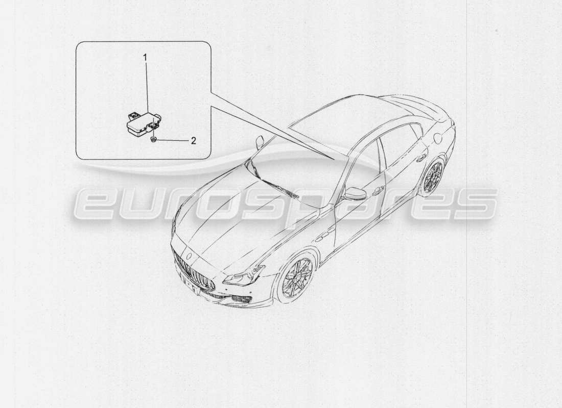 Maserati QTP. V8 3.8 530bhp Auto 2015 TYRE PRESSURE MONITORING SYSTEM Parts Diagram