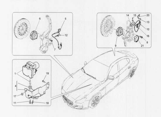 a part diagram from the Maserati QTP. V6 3.0 TDS 275bhp 2017 parts catalogue