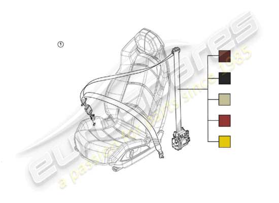 a part diagram from the Lamborghini Huracan Evo Spyder (Accessories) parts catalogue