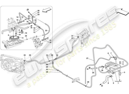 a part diagram from the Ferrari F430 Coupe (RHD) parts catalogue