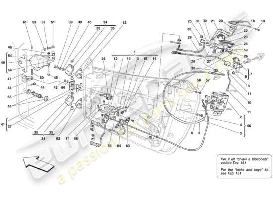 a part diagram from the Ferrari F430 Spider (USA) parts catalogue