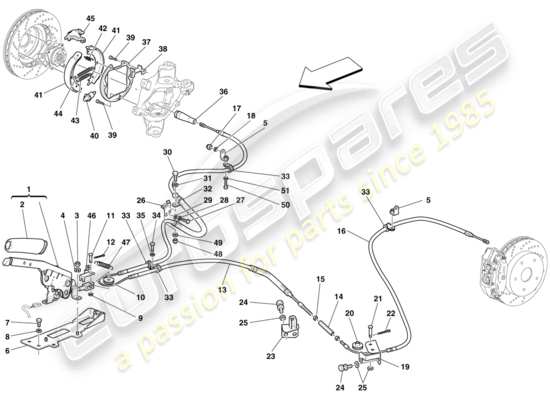 a part diagram from the Ferrari 599 SA Aperta (RHD) parts catalogue