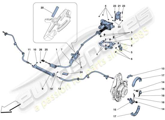 a part diagram from the Ferrari F12 Berlinetta (RHD) parts catalogue