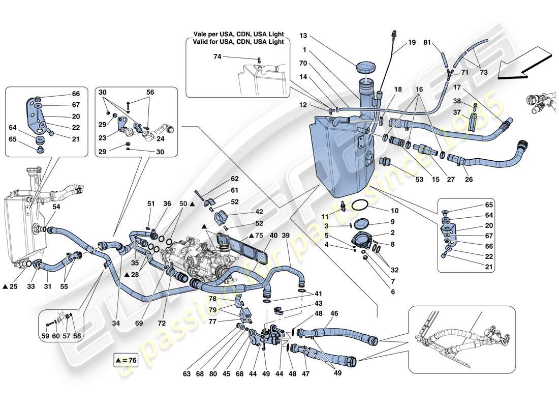Ferrari F12 TDF (Europe) LUBRICATION SYSTEM: TANK Parts Diagram