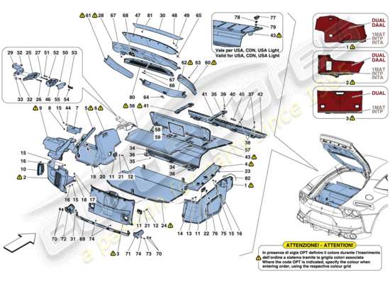 a part diagram from the Ferrari 812 Superfast (Europe) parts catalogue