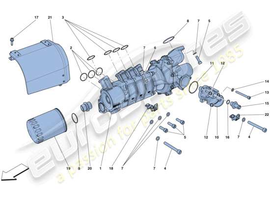 a part diagram from the Ferrari GTC4 Lusso (Europe) parts catalogue