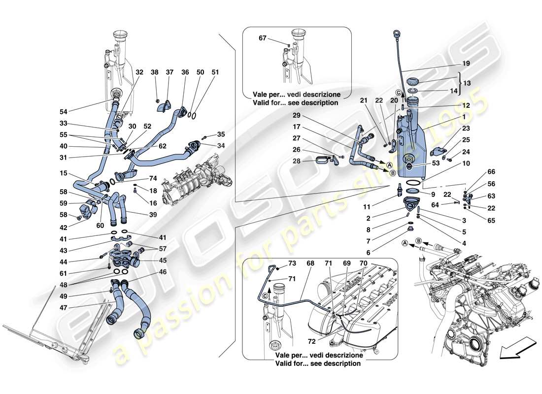 Ferrari GTC4 Lusso (USA) LUBRICATION SYSTEM: TANK Parts Diagram