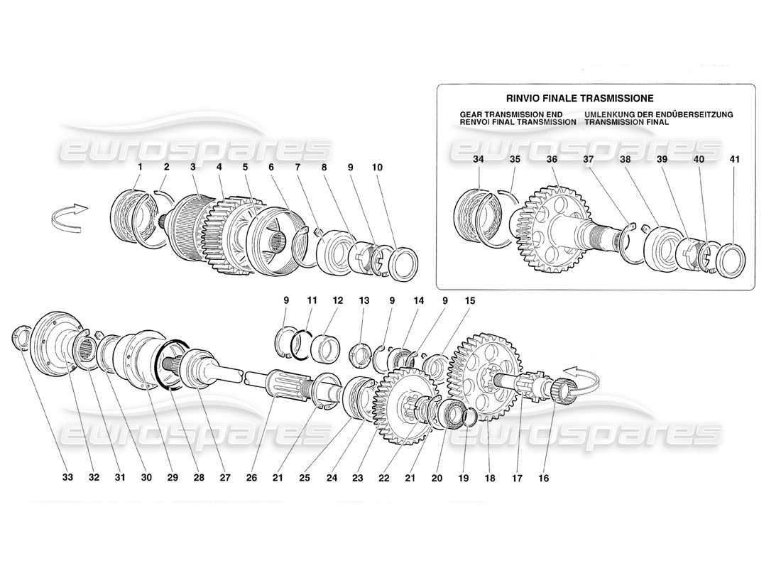 Lamborghini Diablo Roadster (1998) Viscous Coupling Parts Diagram
