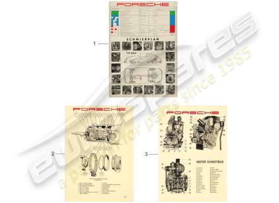 a part diagram from the Porsche Classic accessories (1968) parts catalogue