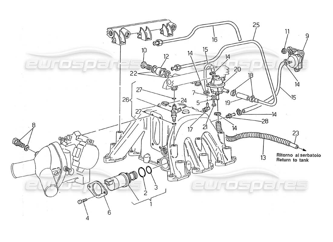 Maserati 2.24v Ignition System - Accesories Parts Diagram