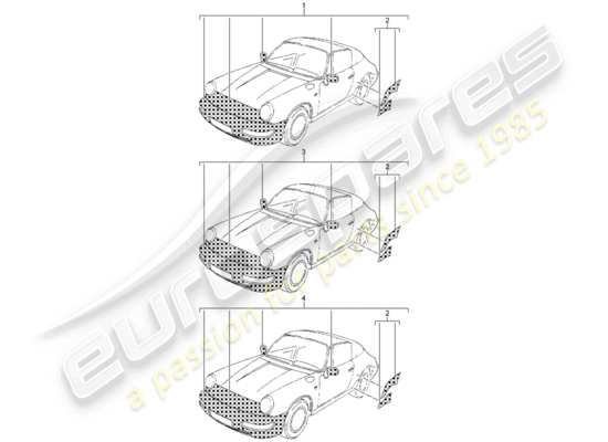 a part diagram from the Porsche Classic accessories (2007) parts catalogue