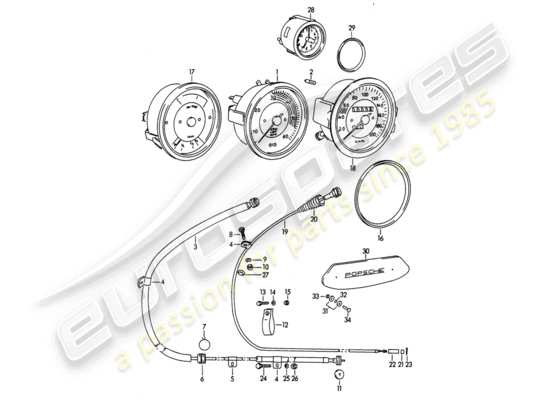 a part diagram from the Porsche 356B/356C (1963) parts catalogue
