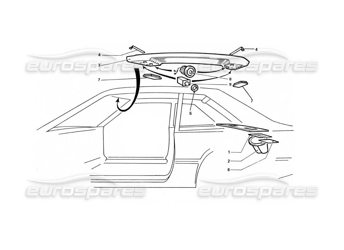 Ferrari 412 (Coachwork) INNER ROOF PANEL Parts Diagram