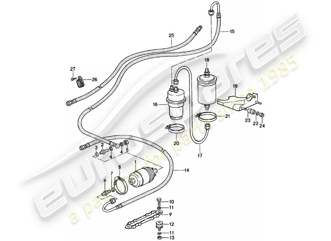 Porsche 911 (1978) fuel system Part Diagram