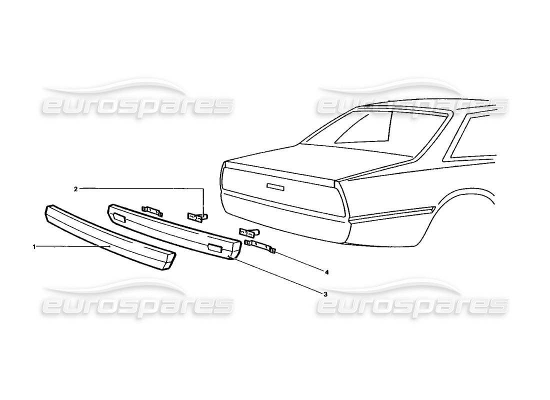 Ferrari 400 GT / 400i (Coachwork) REAR BUMPER Parts Diagram