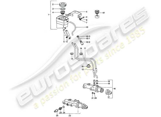 a part diagram from the Porsche 911 Turbo (1975) parts catalogue