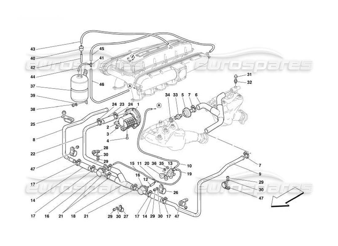 Ferrari 550 Barchetta Secondary Air Pump Parts Diagram