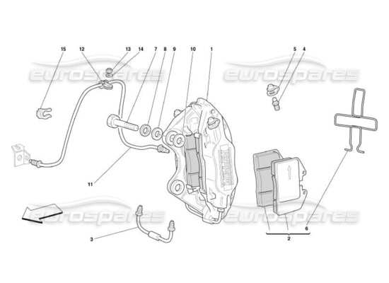 a part diagram from the Ferrari 550 Barchetta parts catalogue