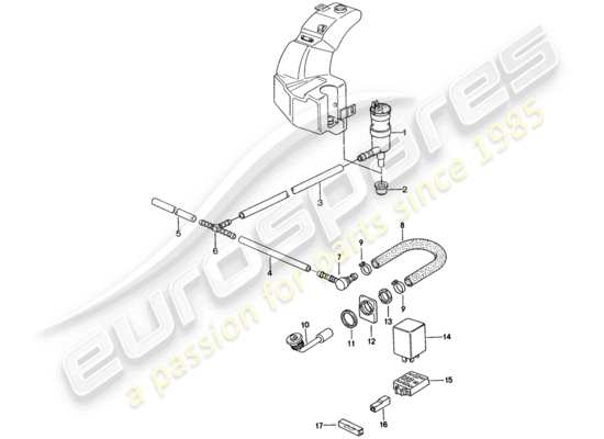 a part diagram from the Porsche 924S (1986) parts catalogue