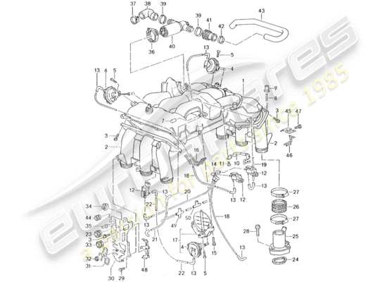 a part diagram from the Porsche 993 parts catalogue