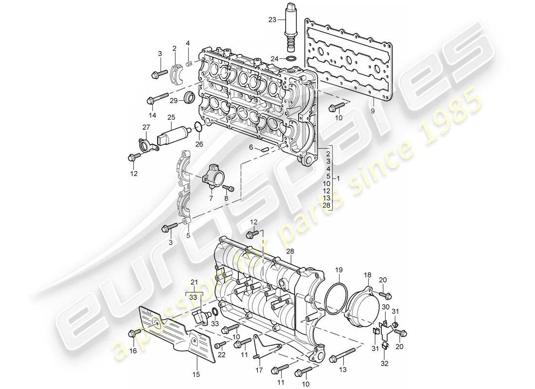 Porsche 996 T/GT2 (2002) CAMSHAFT HOUSING Part Diagram