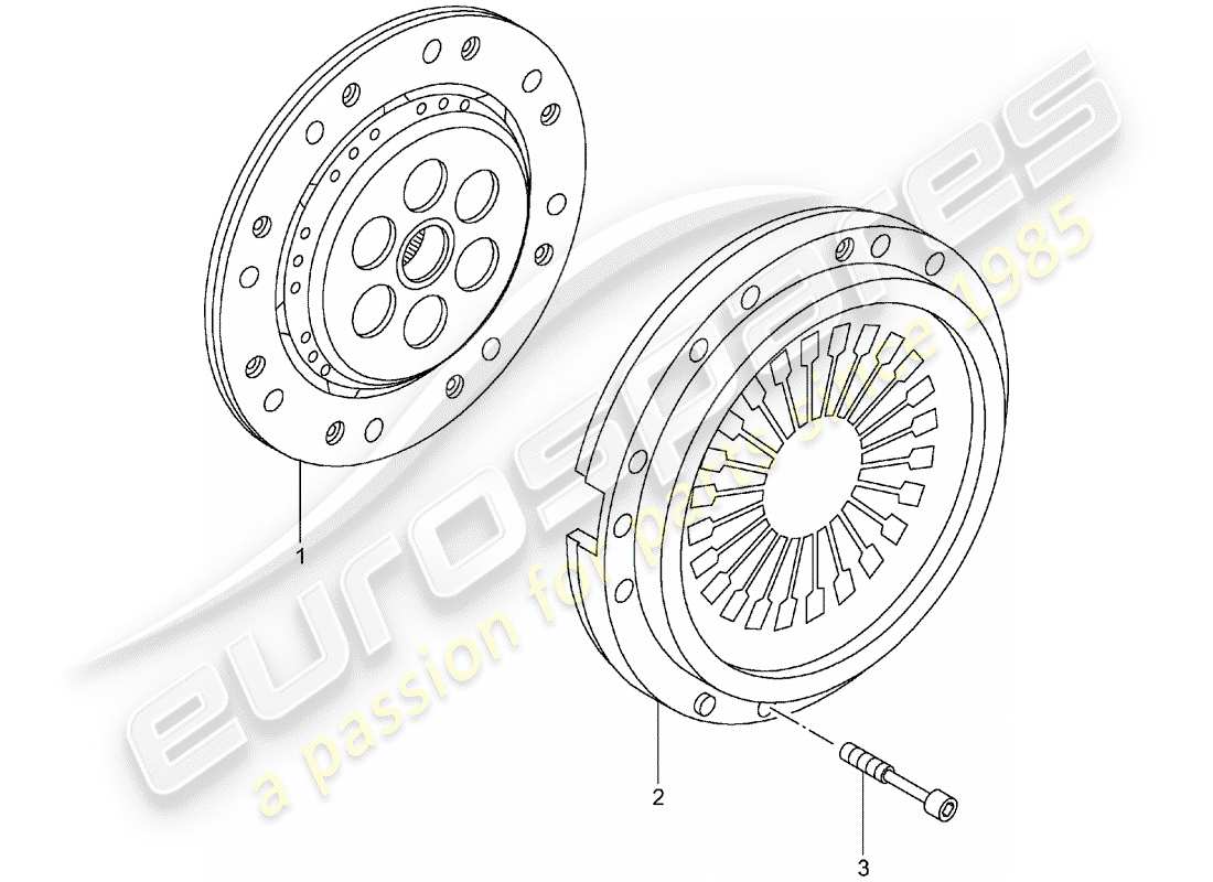 Porsche 996 T/GT2 (2002) clutch Part Diagram