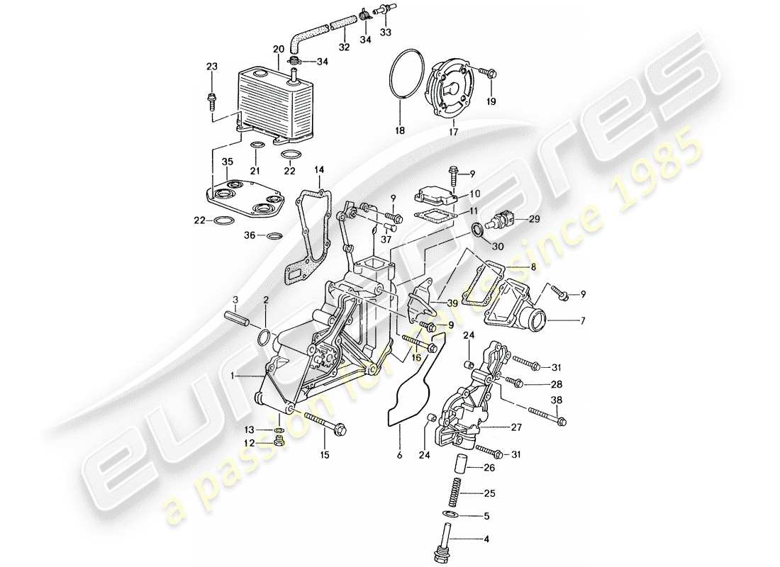 Porsche Boxster 986 (1998) oil pump Part Diagram