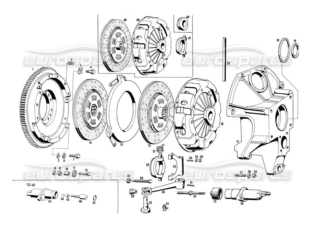 Maserati Ghibli 4.7 / 4.9 clutch Parts Diagram